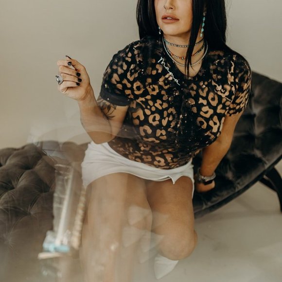 BLEACHED LEOPARD MAMA Dye Tee - Picture 5 of 6